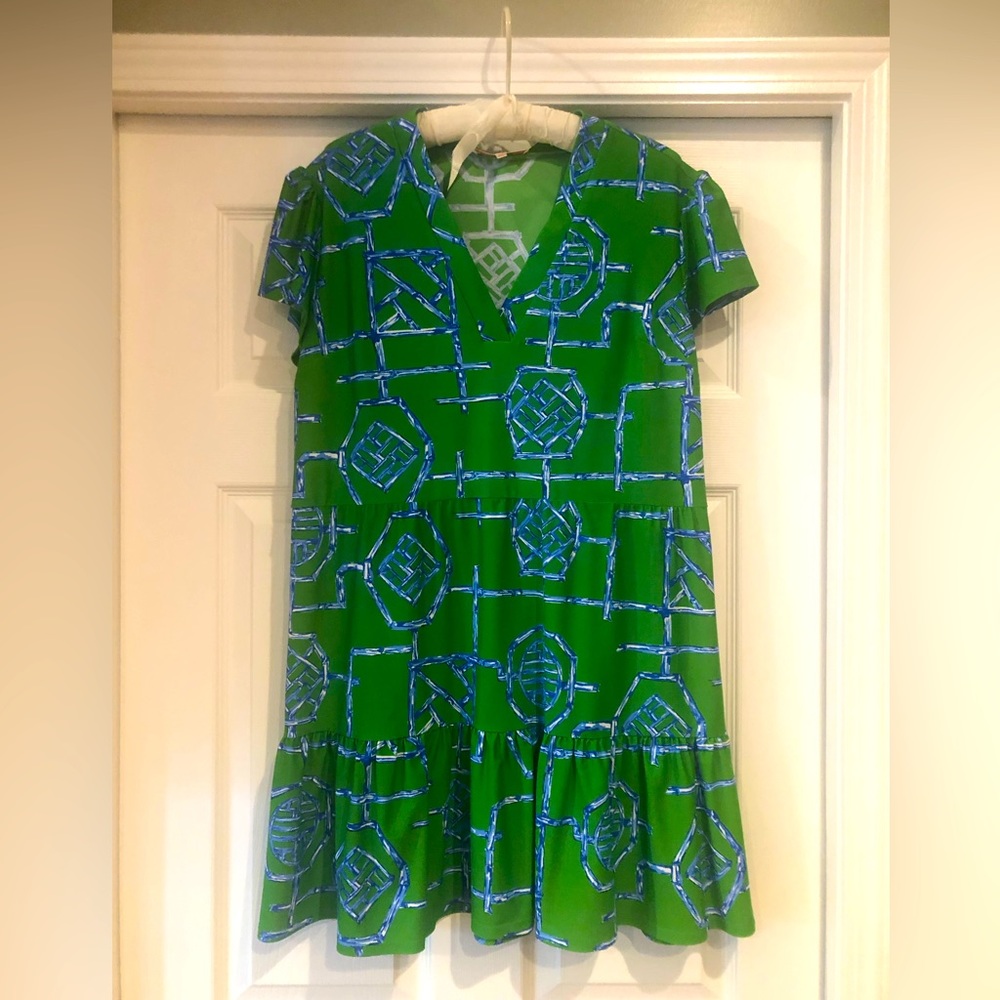 Jude Connally ginger bamboo dress in grass green size L